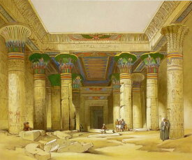 油絵 ダヴィッド・ロバーツの名作「フィラエ神殿の柱廊」　MA393