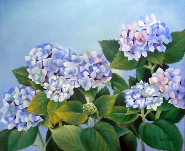楽天市場 油絵 あじさい 絵画制作専門ユーラシアアート