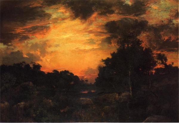 油絵 Moran Thomas_ ロングアイランドの日没 | 絵画制作専門アートユーラシア