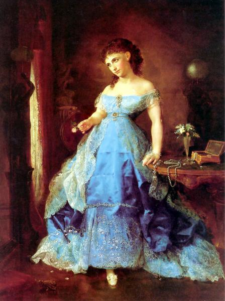 楽天市場】油絵 Lilly Martin Spencer_青いドレスの婦人 ma1229 : 絵画