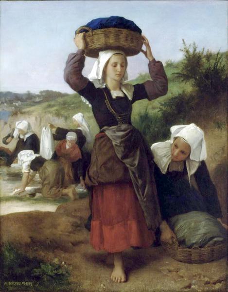【楽天市場】油絵 ウイリアム・ブーグローの名作「エナンの洗濯女