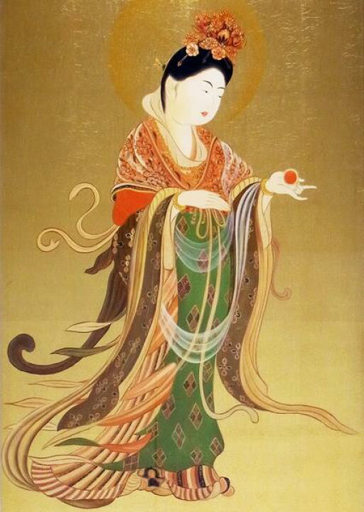 楽天市場】漆絵 吉祥天女像 nh132 : 絵画制作専門ユーラシアアート 