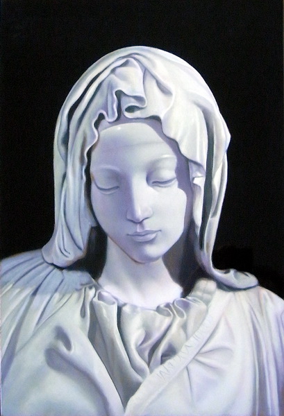 名画 絵画 漆 宗教画 特価漆絵 ミケランジェロの名作 ピエタ 部分 聖母マリア Markazvaka
