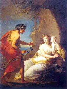 油絵 Angelica Kauffmann_ バッカスとアリアドネ ma1688