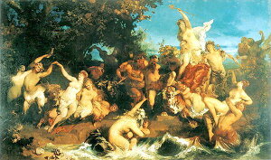 油絵 Hans Makart_ アリアドネの勝利 ma1705