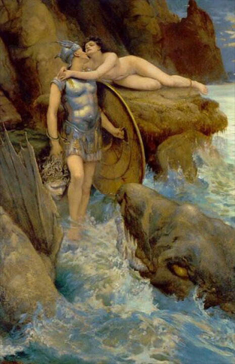 楽天市場】油絵 Charles Napier Kennedy_ペルセウスとアンドロメダ 
