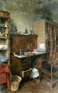 油絵 Henry Straker_ 室内 MA2144