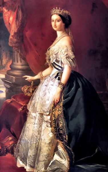 油絵 ヴィンターハルターの名作_フランス皇后ウジェニー MA1101