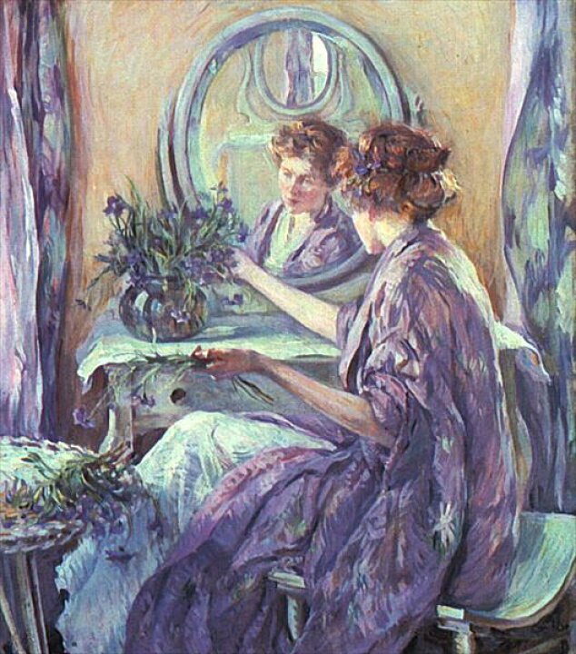楽天市場】油絵 Robert Lewis Reid_紫の着物 ma2364 : 絵画制作専門 