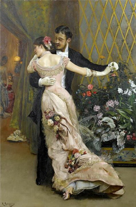 楽天市場】油絵 Rogelio de Egusquiza_舞踏会の終り MA2370 : 絵画制作 