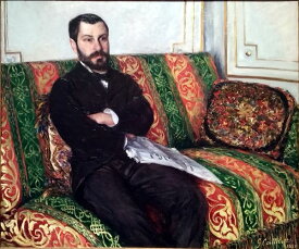 油絵 Gustave Caillebotte_ リチャード・ギャロの肖像　ma2949