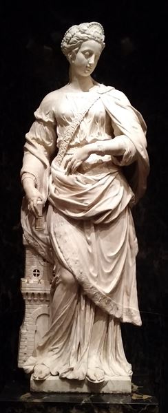 楽天市場油絵    聖バルバラ像大理石像