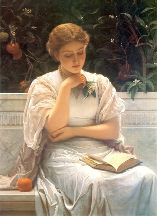 楽天市場】油絵 Charles Edward Perugini_読書する女 MA2506 : 絵画 