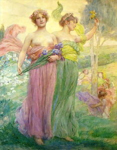 油絵 Henry Siddons Mowbray_フロレアル MA2577