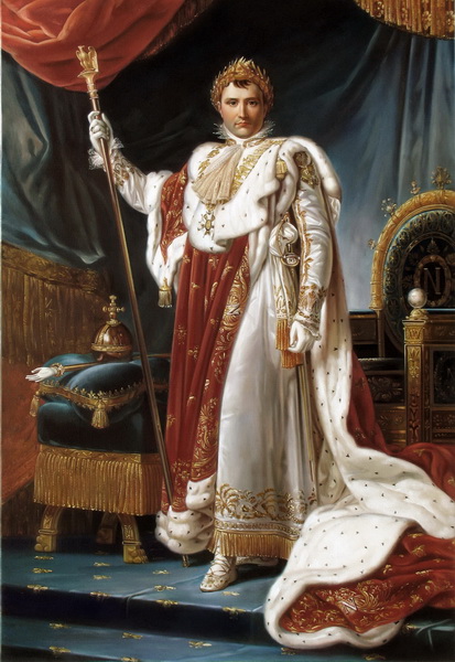 油絵 フランソワ・ジェラールの名作_載冠式の正装の皇帝ナポレオン ma429-
