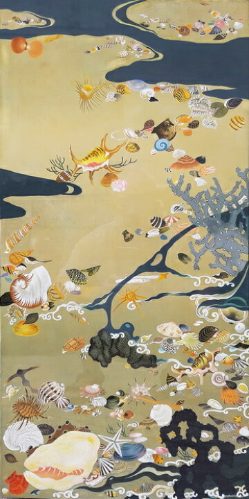 楽天市場】漆絵 伊藤若冲の名作_貝甲図 NH314 : 絵画制作専門 