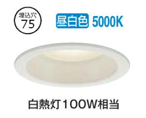 ����d�@ �����E���O���p�x�[�X�_�E�����C�g DDL6224WW COB�^�C�v ��75 �����F ���M��100W���� �H���K�v