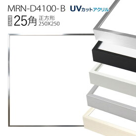 額縁　MRN-D4100-B 25角(250×250mm) 正方形 フレーム（UVカットアクリル） アルミ製