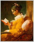 手描き 油絵 複製画 模写 フラゴナール「読書する娘」 F20(72.7×60.6cm)サイズ 額付き 送料無料