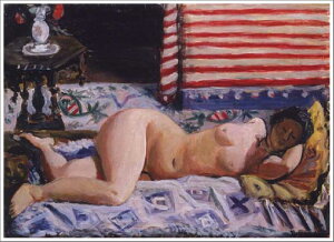 手描き 油絵 複製画 小出楢重「横たわる裸女(B)」 F8(45.5×38.0cm) サイズ 額付き 送料無料