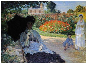 手描き 油絵 複製画 クロード・モネ「カミーユ、ジャン、乳母」 F8(45.5×38.0cm) サイズ 額付き 送料無料