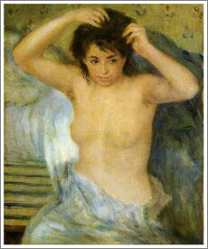 手描き 油絵 複製画 模写 ルノアール（ルノワール）「女の半身像」 F20(72.7×60.6cm)サイズ 額付き 送料無料