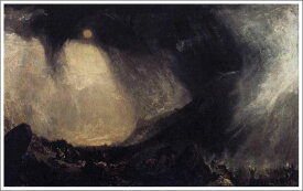 手描き 油絵 複製画 模写 ウィリアム・ターナー「吹雪、アルプスを越えるハンニバルとその軍勢」 F20(72.7×60.6cm)サイズ 額付き 送料無料