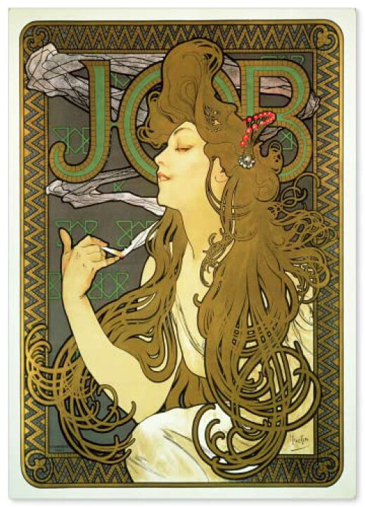 楽天市場 アルフォンス ミュシャ 作品 グッズ ポスタ Job ジョブ サイズ おしゃれ インテリア 壁紙 絵画 アートポスターギャラリー
