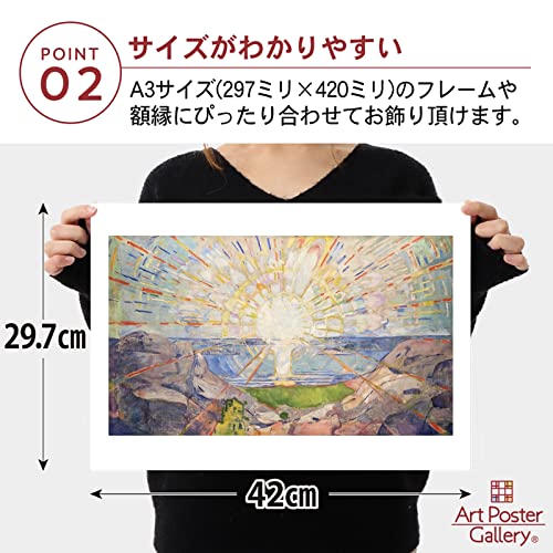 楽天市場】ムンク 太陽 ポスター A3 サイズ 【 日本製 返金保証有