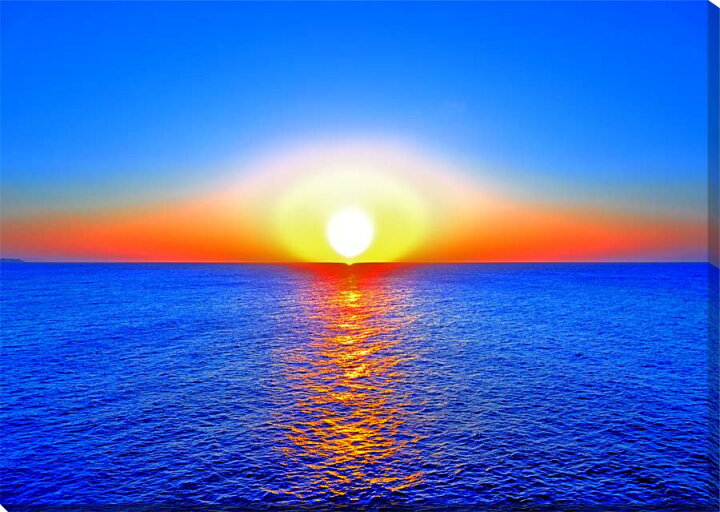 楽天市場】風景写真パネル 沖縄北大東島の海と太陽 夕日 側面画像あり 
