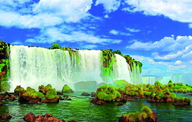 ポストカード イグアスの滝 ブラジル側 風景 写真 大自然 迫力 三大瀑布 はがき 葉書 グリーティングカード 季節の便り 挨拶状 礼状 旅の思い出 PSC-59