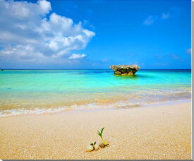 風景写真パネル 沖縄 波照間島 エメラルドグリーンの美しい海 インテリア 壁掛け 壁飾り 模様替え 雰囲気作り 風水 リビング ダイニング オフィス 玄関 htr-031-f30