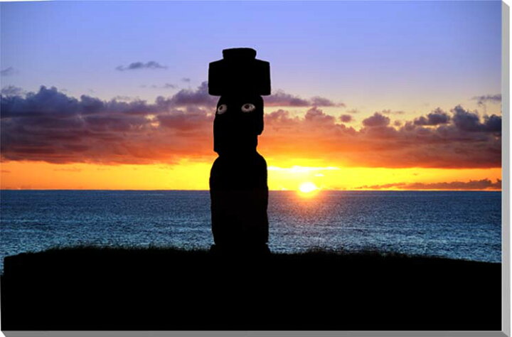 楽天市場】風景写真パネル 世界遺産 イースター島 アフ・コテリク 