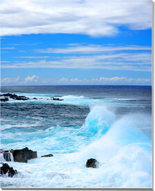 風景写真パネル 世界遺産 イースター島 エメラルドの海 雄大 島 自然 モアイ 神秘 謎 アートパネル インテリア ディスプレイ ウォールデコ パネル 写真 模様替え 雰囲気作り 旅の思い出 風水 オフィス リビング ダイニング 玄関 EST-01-F15