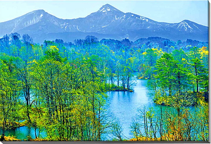 楽天市場】風景写真パネル 福島 会津 磐梯山と中瀬沼 インテリア  