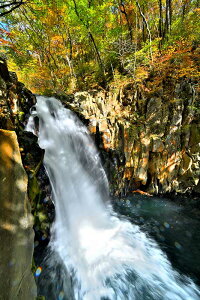 風景写真ポスター 福島 土湯 秋の思いの滝 07 インテリア アートポスター 写真 春 初夏 景色 ポスター プレゼント ギフト お祝い 結婚祝い 新築祝い 引っ越し祝い 誕生日祝い 母の日 父の日