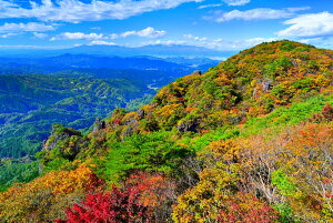 風景写真ポスター 福島 雲と霊山 (りょうぜん) 10 甲岩から撮影 アートパネル グラフィック ボタニカルアート インテリア ウォールデコ FUK-034-A