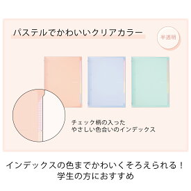 マルマン ルーズリーフ バインダー カケセル B5 26穴 F021 書いて消せるインデックス スリム 背幅15mm クリア