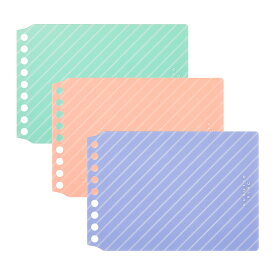 マルマン ルーズリーフ バインダー ミニサイズ くるっとリング 表紙 単品 1枚 ストライプ柄 9穴 FMR9PE