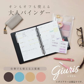 【公式】 A5 サイズ ルーズリーフ バインダー 手帳 ジウリス 合皮 レザー 革 新社会人 プレゼント 研修 文房具 プロジェクト管理 リングバインダー メモ ノート クリアポケット おしゃれ かわいい カスタマイズ アレンジ 20穴 全6色 F290 マルマン [宅配便のみ]