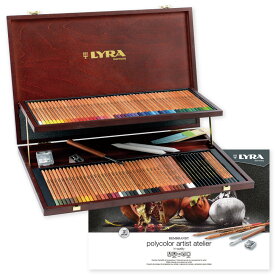 油彩色鉛筆 LYRA リラ ポリカラー ウッドボックス 78色アソートセット L2004200 マルマン公式 [宅配便のみ]