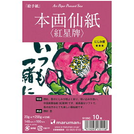 【公式】 絵手紙 はがき アートペーパー ポストカードサイズ 本画仙紙 紅星碑 S135C マルマン 【ゆうパケット1点まで】 ※発送2点以上は宅配便