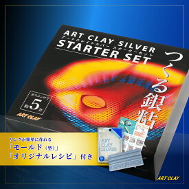アートクレイシルバースターターセット （リングが簡単に作れるモールド（型）＆オリジナルレシピ同梱） 銀粘土 シルバー アクセサリー 手作り キット クラフト 銀細工 手づくり オリジナル ジュエリー