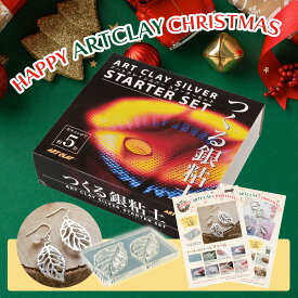 （プレゼント付き）アートクレイシルバースターターセット 銀粘土 5g増量 送料無料 シルバー アクセサリー 手作り キット ギフト クラフト 銀細工 手づくり オリジナル ジュエリー