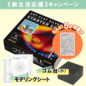 （ご購入特典つき）アートクレイシルバースターターセット 銀粘土 5g増量 送料無料 シルバー アクセサリー 手作り キット ギフト クラフト 銀細工 手づくり オリジナル ジュエリー