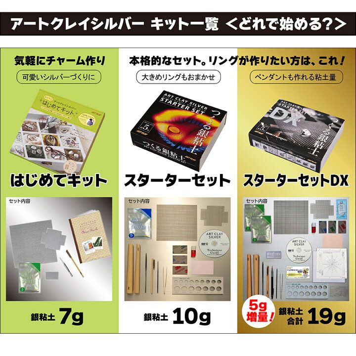 楽天市場】（ご購入特典つき）アートクレイシルバースターターセット 