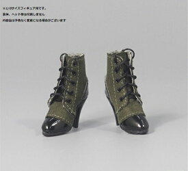 ZY-TOYS 1/6フィギュア用 ショートブーツ 緑色(ZY-1007B)