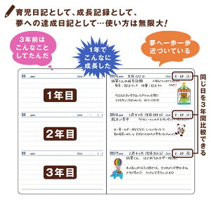 楽天市場 日記帳 3年日記 M ダイアリー 日記 三年 連用 かわいい おしゃれ おすすめ 育児 交換 日記 お祝い 新生活 大人 家族 ギフト プレゼント 令和 母の日 雑貨メーカー 直営店舗 アーティミス 雑貨メーカー直営店舗アーティミス