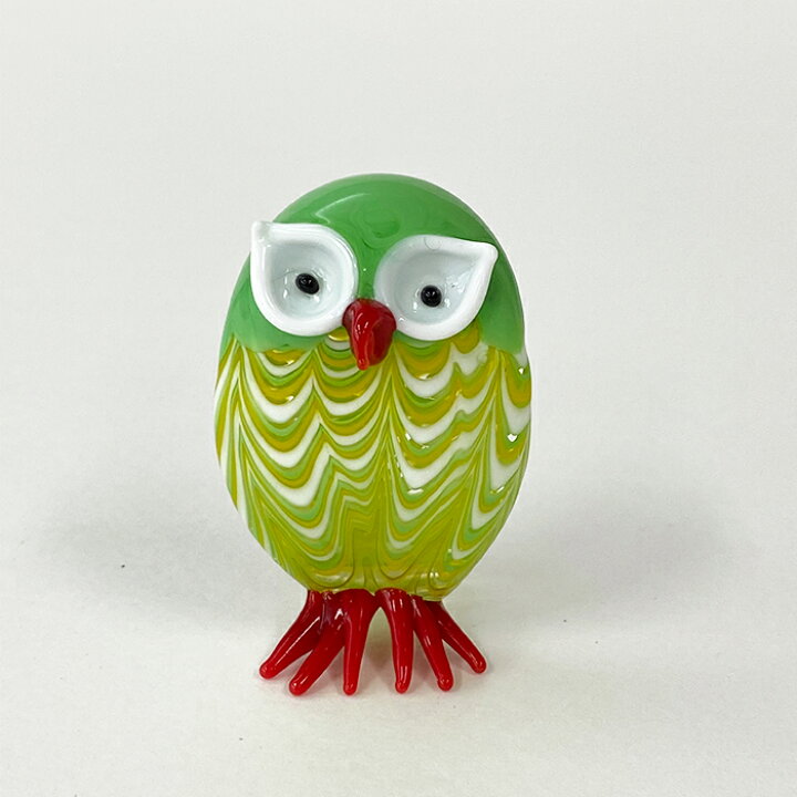楽天市場】ベネチアングラス フクロウ 置物 イタリア製 ムラーノ島 