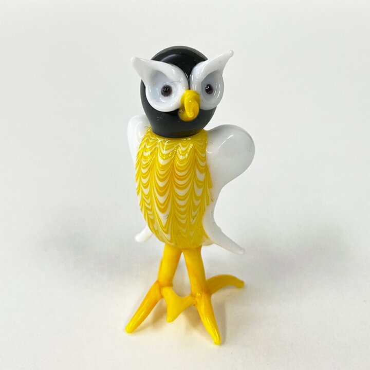 楽天市場】ベネチアングラス フクロウ 置物 イタリア製 ムラーノ島 